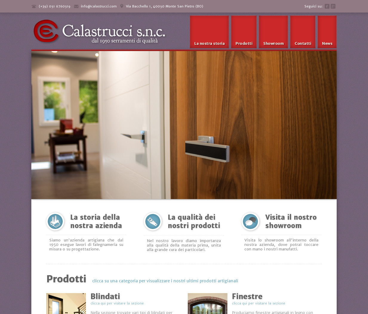 Homepage Calastrucci sito